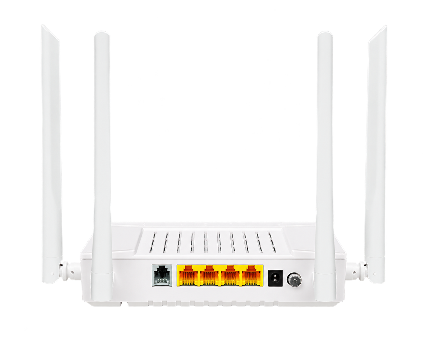 ONU GPON/EPON con WiFi 6 Dual-Band, telefonía y 4 puertos GE
