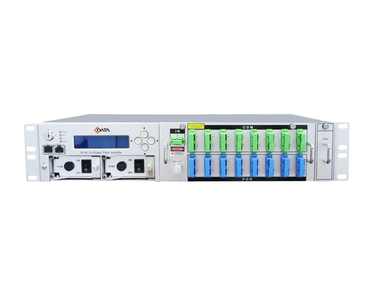Amplificador EYDFA con WDM — 32 salidas de 20 dBm
